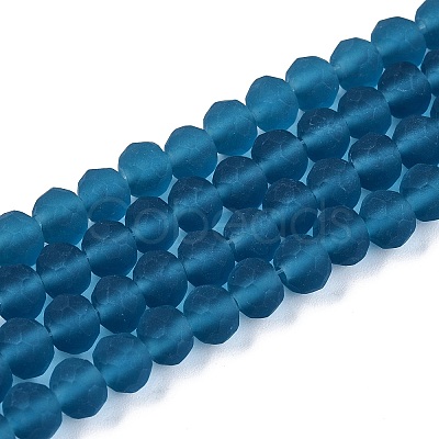 Transparent Glass Beads Strands X-EGLA-A044-T6mm-MD27-1