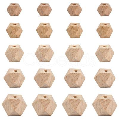 20Pcs 5 Styles Wood Beads WOOD-FS0002-59-1