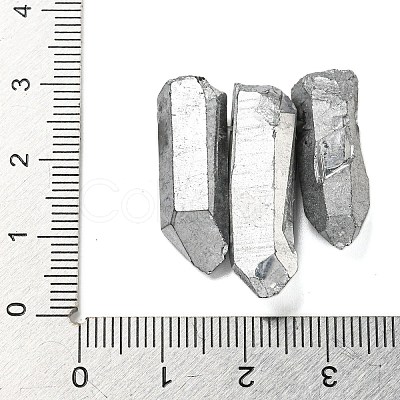 Electroplated Natural Quartz Crystal Graduated Beads Strands G-P315-A15-1