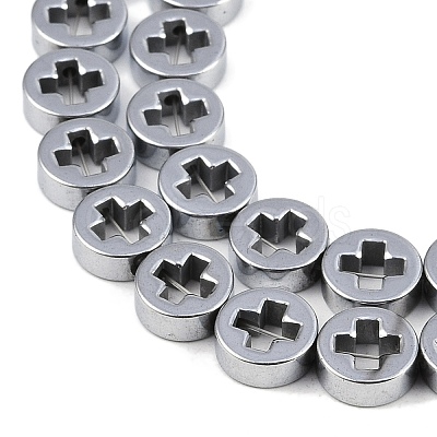 Electroplated Synthetic Non-magnetic Hematite Beads Strands G-K375-A01-01-1