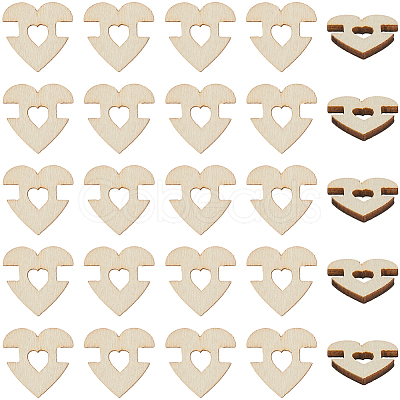 1 Set 1-Hole Wood Buttons BUTT-CY0001-16A-1
