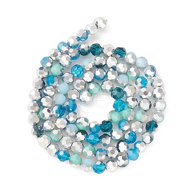 Electroplate Glass Beads Strands EGLA-YW0002-B02-1
