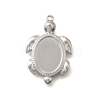 304 Stainless Steel Pendant Cabochon Settings X-STAS-C122-16A-P-1