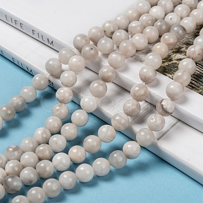 Natural White Crazy Lace Agate Bead Strands X-G-D840-55-8mm-1