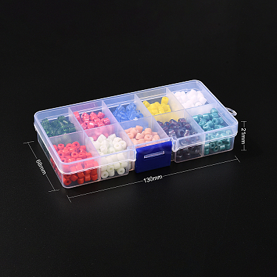 800Pcs 10 Colors Glass Beads GLAA-CJ0001-72-1