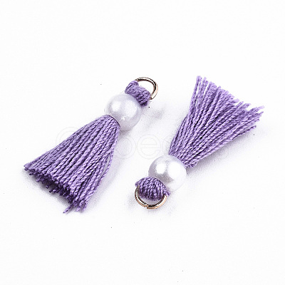 Polycotton(Polyester Cotton) Tassel Pendant Decorations FIND-T052-13H-1