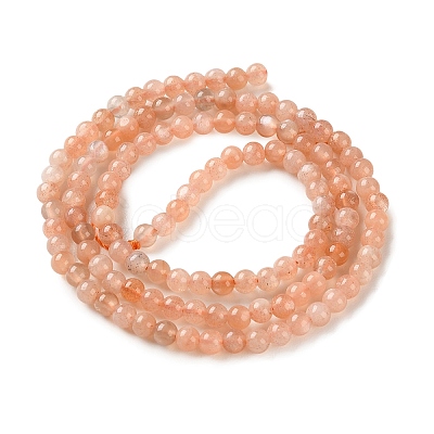 Natural Sunstone Beads Strands G-C284-C02-3mm-02-1