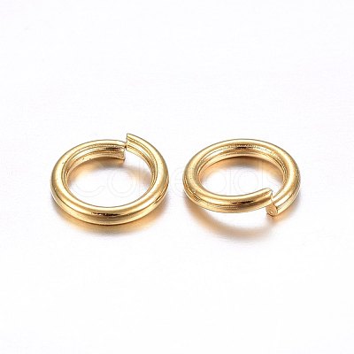 304 Stainless Steel Open Jump Rings X-STAS-O098-02G-01-1