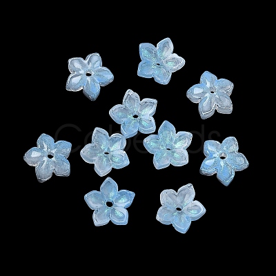 Dyed & Heated Glass Bead Caps X-GLAA-Z019-02L-1