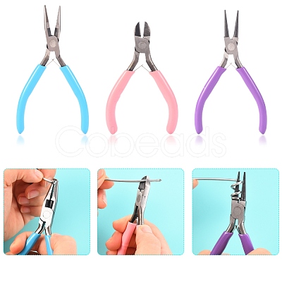 Tri-color Polished Pliers Set TOOL-R124-03-1