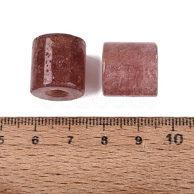 Synthetic Strawberry Quartz European Beads G-P520-05I-1