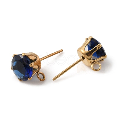 Ion Plating(IP) 304 Stainless Steel Stud Earring Findings STAS-M315-02G-03-1