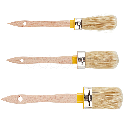 3Pcs 3 Styles PET Paint Brush AJEW-GF0012-86A-1