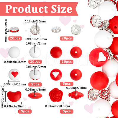 Valentine's Day Beads Findings Kits DIY-PA0001-79-1