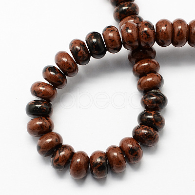 Natural Mahogany Obsidian Beads Strands G-S105-6mm-11-1