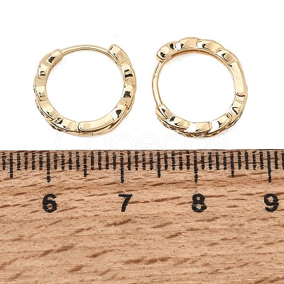 Twist Brass Micro Pave Cubic Zirconia Hoop Earrings KK-CBACA55-20G-1