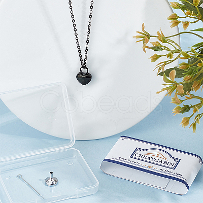 Stainless Steel Urn Ashes Necklace NJEW-CN0001-03B-1