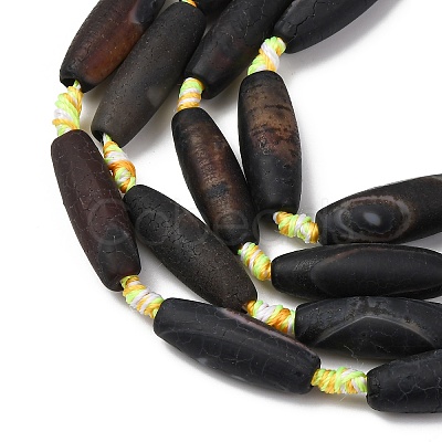Natural Banded Agate Beads Strands G-B177-A01-01-1