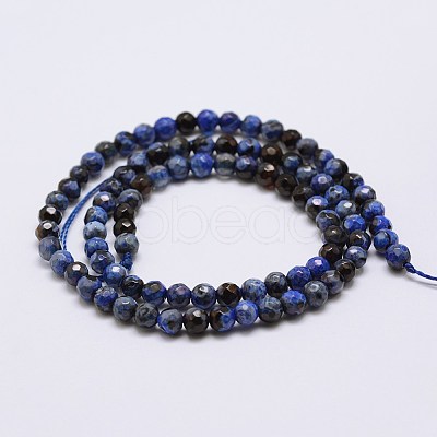 Faceted Natural Fire Crackle Agate Beads Strands X-G-F447-4mm-A19-1