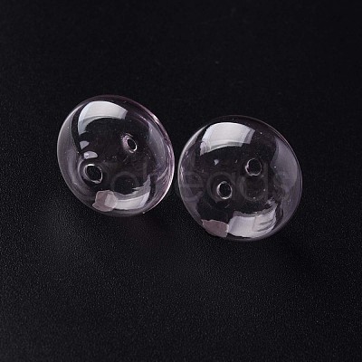 Transparent Handmade Blown Glass Globe Beads GLAA-T012-52E-1