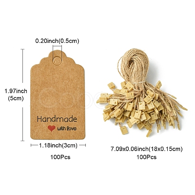 100Pcs Paper Gift Tags CDIS-FS0001-18-1