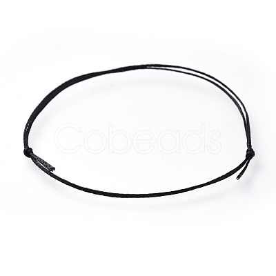 Adjustable Flat Waxed Polyester Cords Bracelet Making AJEW-JB00508-1