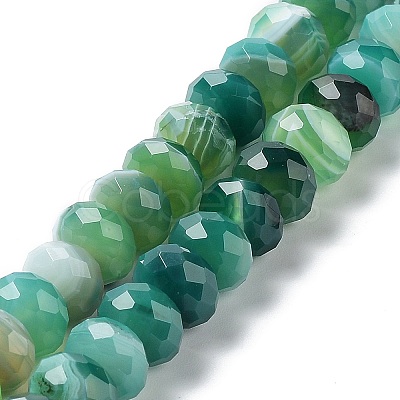 Natural Banded Agate/Striped Agate Beads Strands G-E605-A02-03C-1