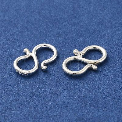 925 Sterling Silver S Shape Clasps STER-K177-07C-S-1