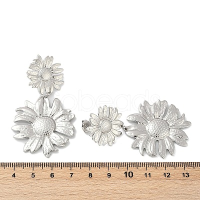 304 Stainless Steel Dangle Stud Earrings LS-EJEW-G423-18P-1