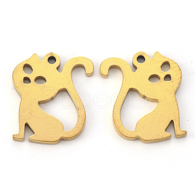 PVD Vacuum Plating 304 Stainless Steel Charms STAS-N092-69G-1