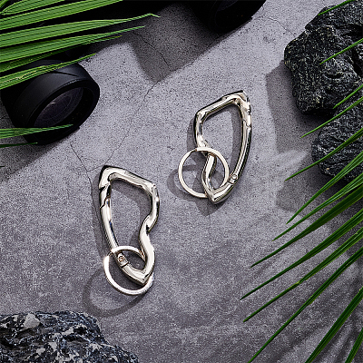 2Pcs Alloy Spring Gate Rings FIND-UN0010-11P-1