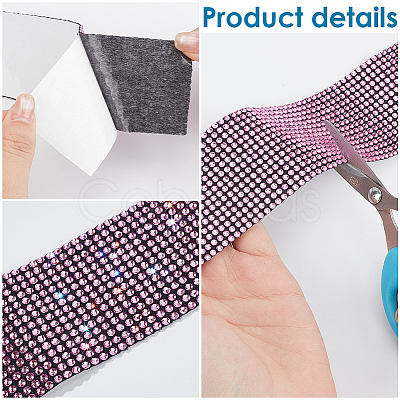 2Pcs Resin Rhinestone Glue Non-slip Car Door Stickers AJEW-GF0013-31A-1
