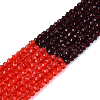 Transparent Glass Beads Strands GLAA-N074-01A-20-1