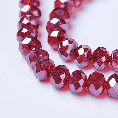 Electroplate Glass Beads Strands EGLA-A034-T1mm-A06-1