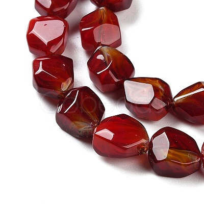 Handmade Gold Sand Lampwork Beads Strands LAMP-U001-01D-1