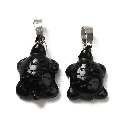 Natural Obsidian Pendants G-F758-A08-P-1