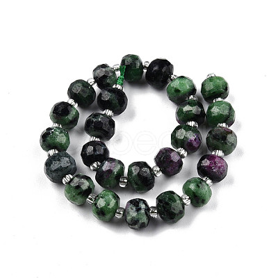 Natural Ruby Zoisite Beads Strands G-N327-08W-1
