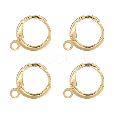Brass Huggie Hoop Earring Findings X-KK-L179-04G-A-1
