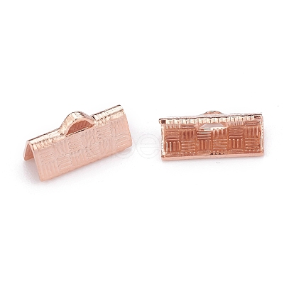 304 Stainless Steel Ribbon Crimp Ends STAS-P249-27A-RG-1