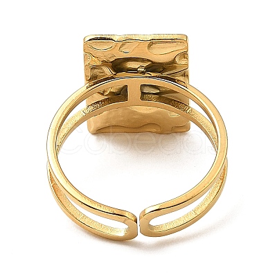 304 Stainless Steel Open Cuff Rings RJEW-Z018-17G-1