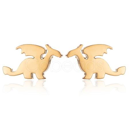 Cute Mini Flying Dragon Animal Earrings for Girls - Stainless Steel. ST7731318-1