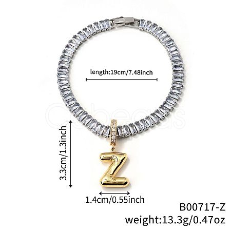 Fashionable Brass Charm Bracelets LI7211-26-1