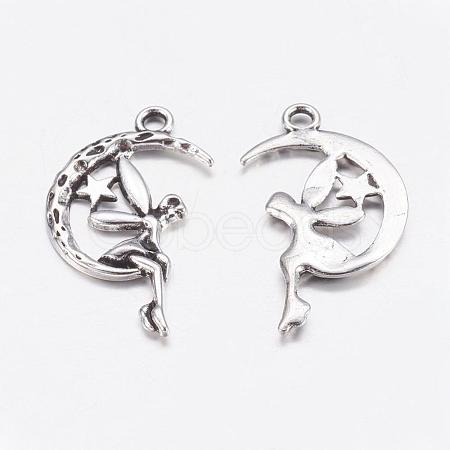 Zinc Alloy Fairy Sprite Charms PALLOY-A18526-AS-LF-1