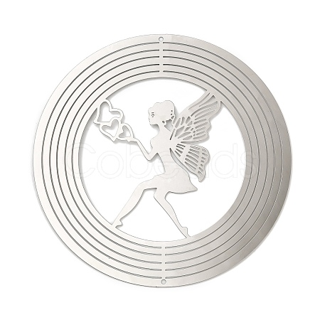 201 Stainless Steel Laser Cut Connector Charms STAS-Z116-01P-01-1