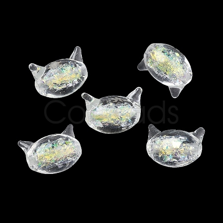 Handmade Foil Lampwork Beads FOIL-Z002-01B-1