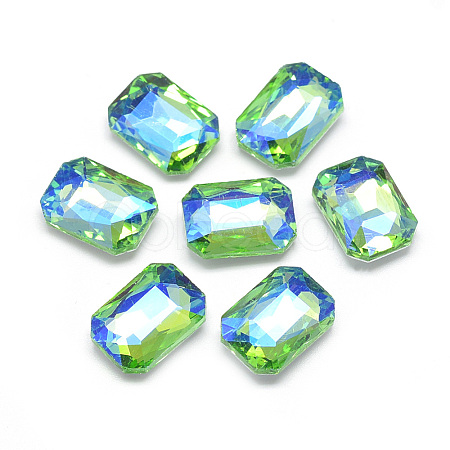 Pointed Back Glass Rhinestone Cabochons RGLA-T019-13x18mm-06-1