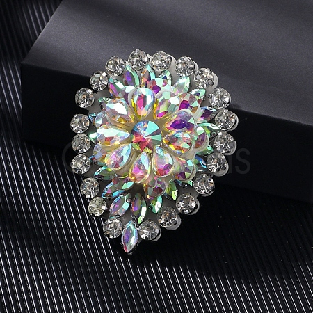Alloy Crystal AB Rhinestone Brooches JEWB-M046-22-1