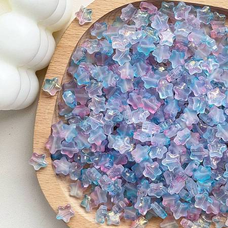 30Pcs Frosted Glass Beads PW-WGAB1F9-10-1