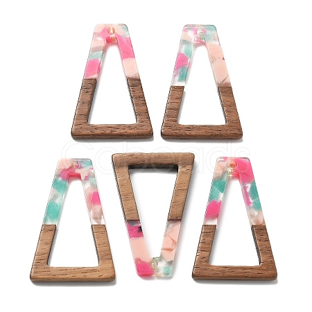 Resin and Walnut Pendants FIND-R051-03H-1