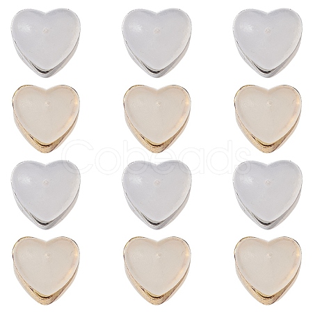 12Pcs 2 Colors Silicone Belt Earring Backs SIL-YW0001-16-1